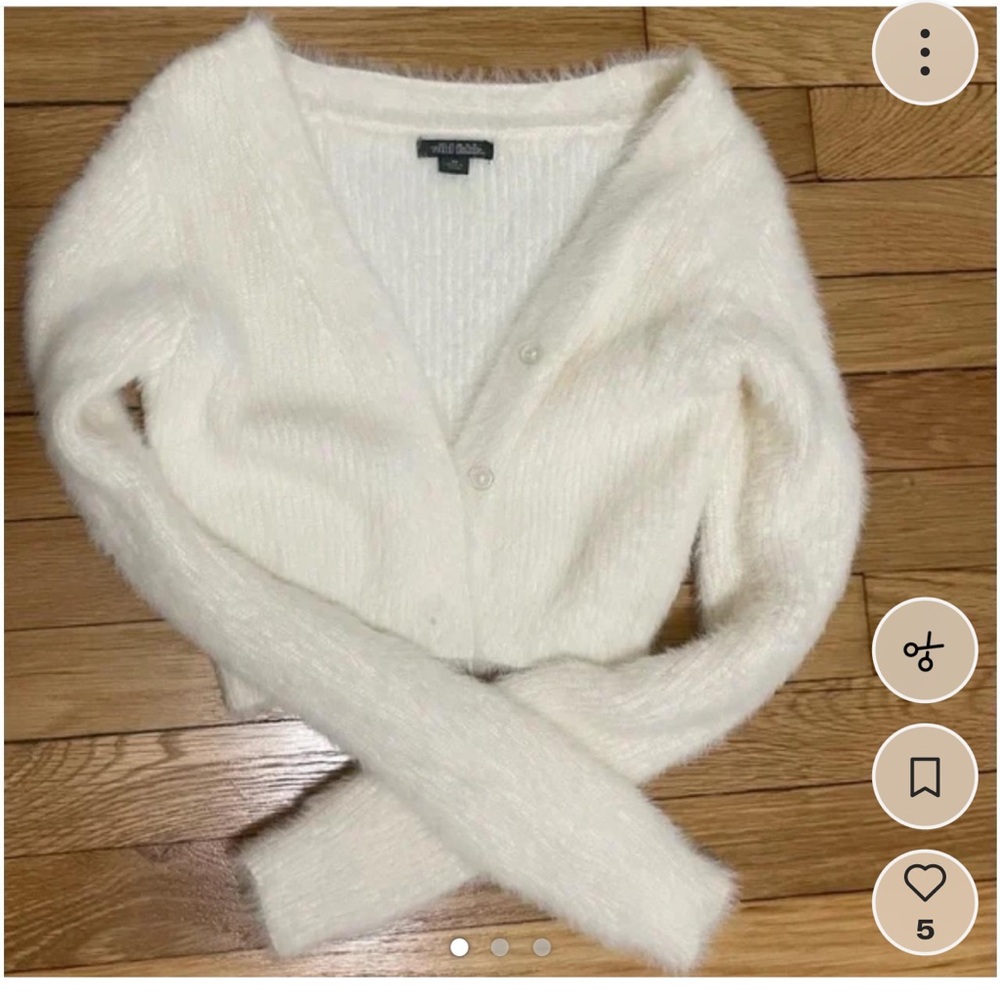 Wild Fable Cream Fuzzy Cardigan